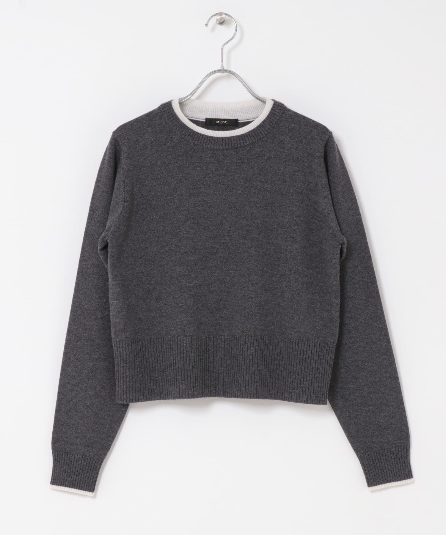 URBAN RESEARCH ROSSO「カシミヤ混バイカラーコンパクトニット」|ニット・セーター|