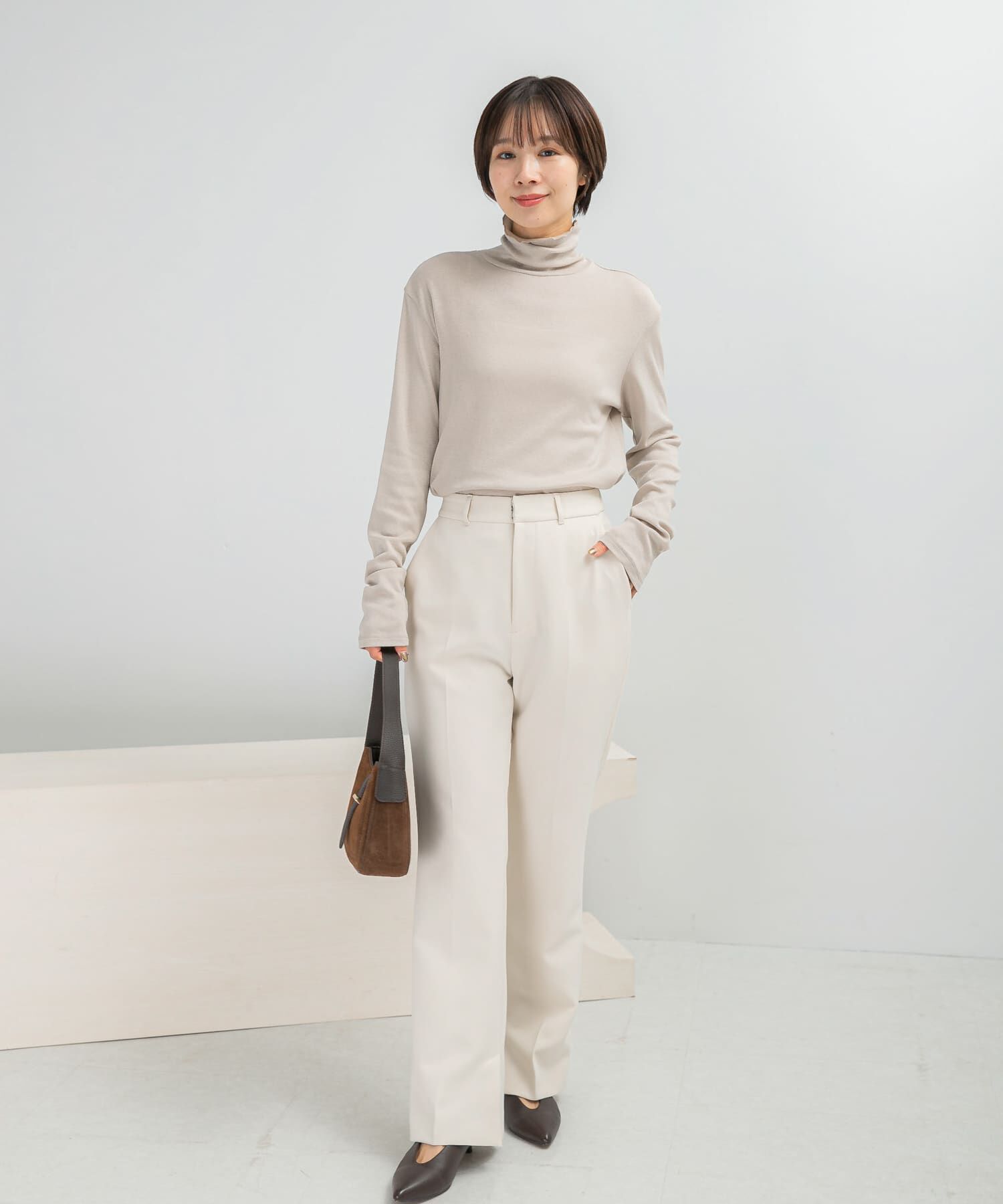 URBAN RESEARCH ROSSO「コットンカシミヤハイネックカットソー」|Tシャツ・カットソー|