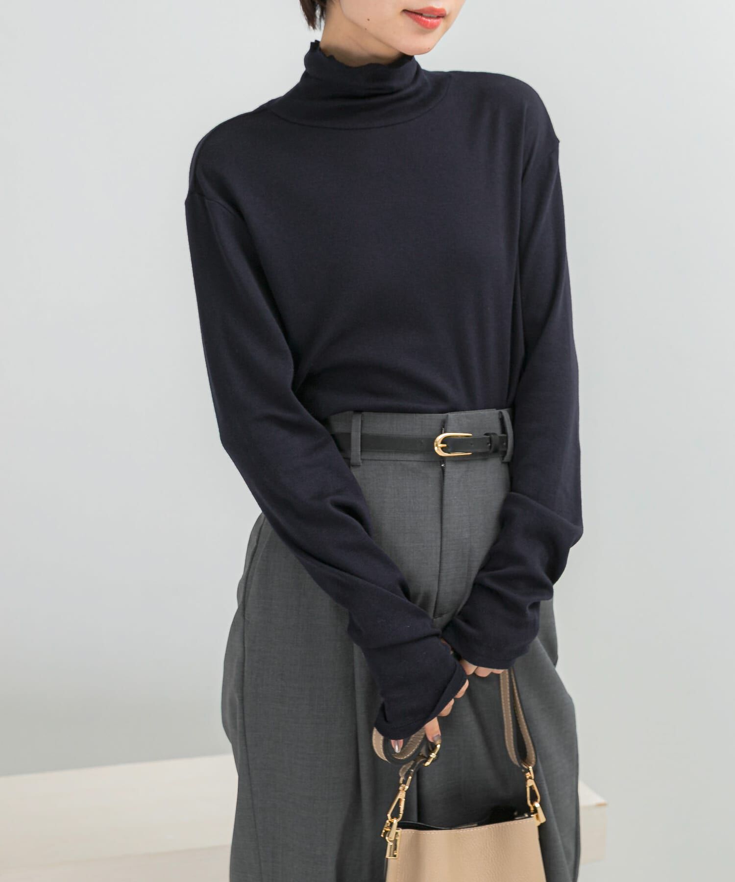 URBAN RESEARCH ROSSO「コットンカシミヤハイネックカットソー」|Tシャツ・カットソー|