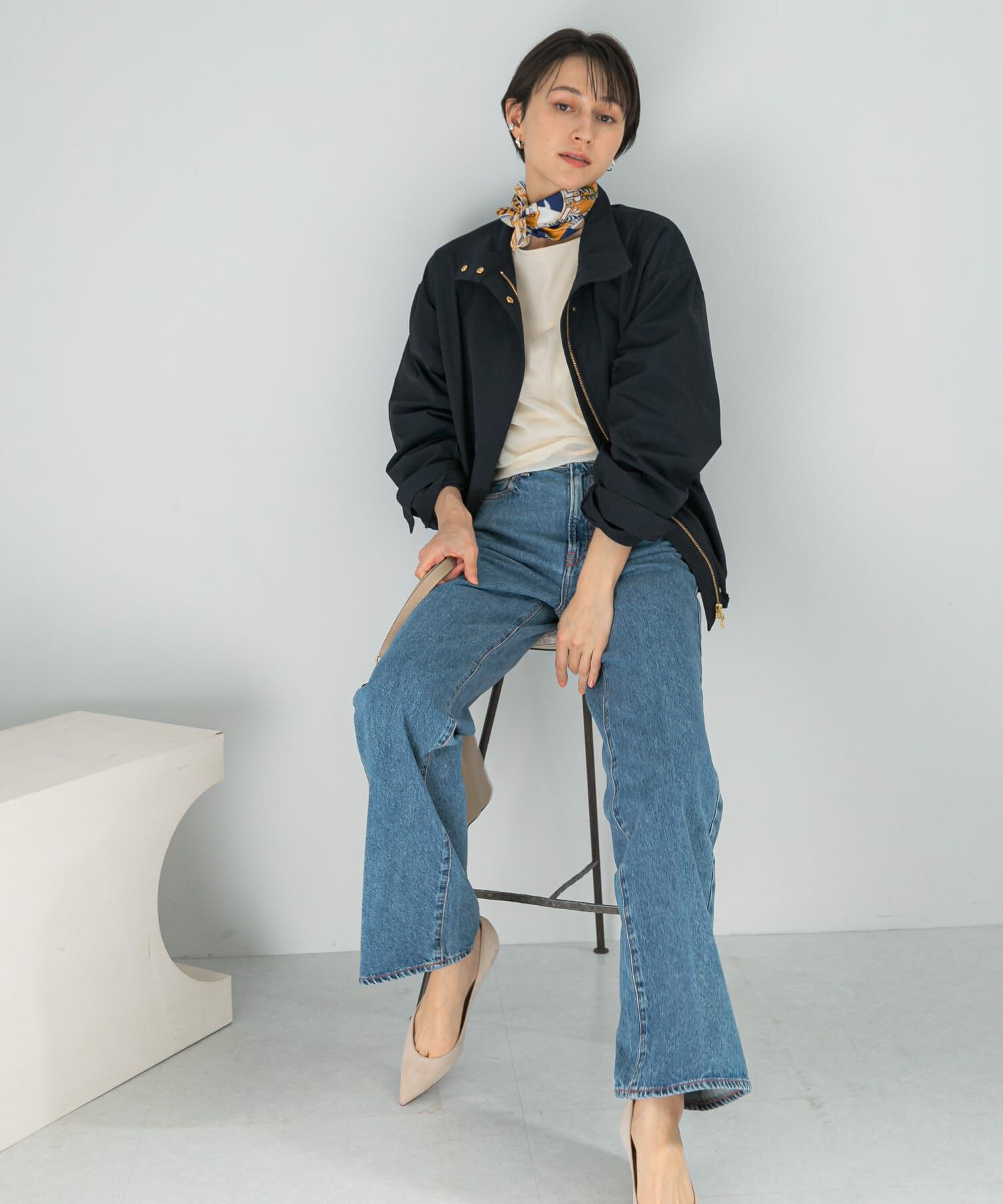 URBAN RESEARCH ROSSO「撥水スタンドカラーミドルコート」|ノーカラーコート|