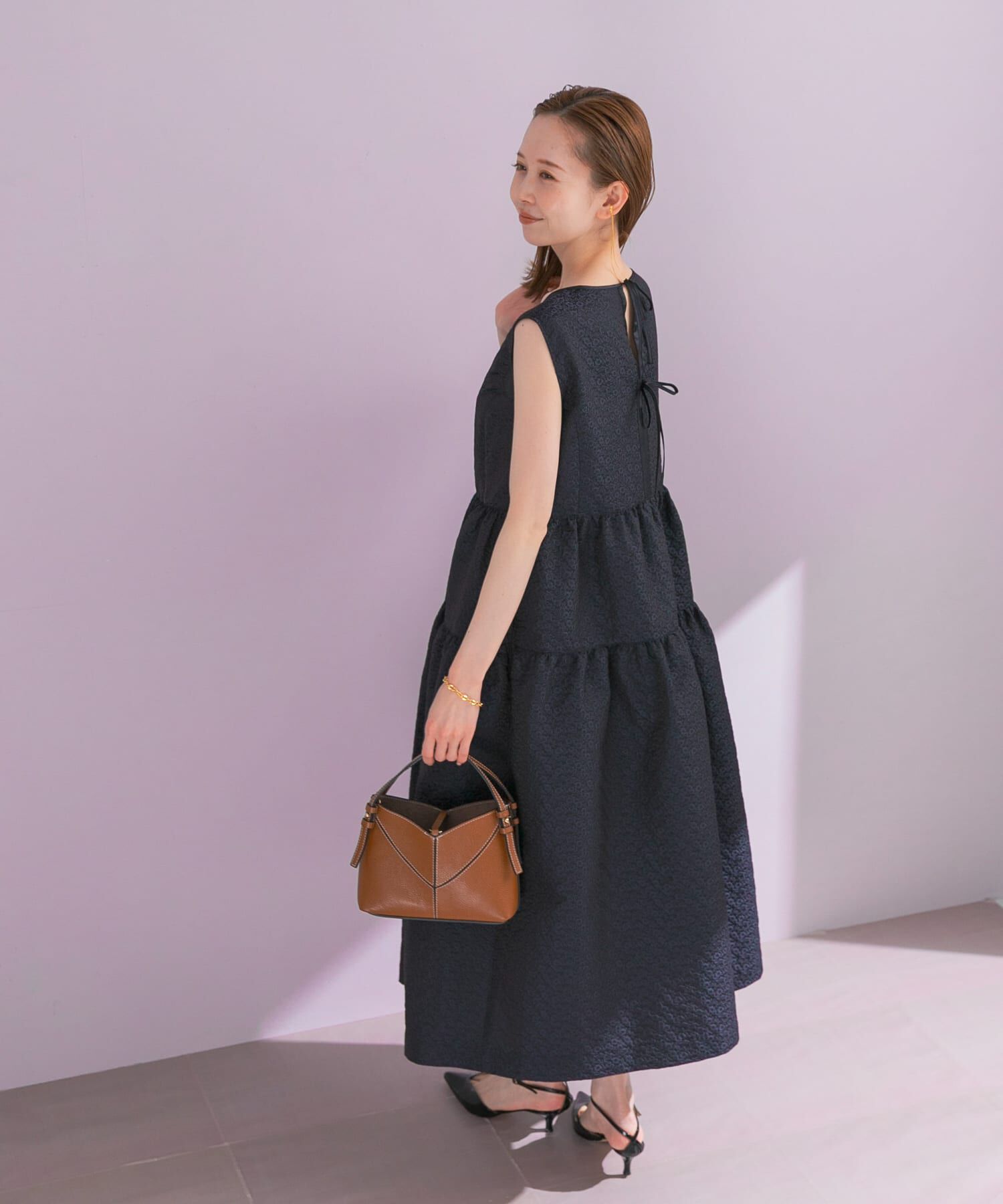 URBAN RESEARCH ROSSO「フラワージャガードフォルムワンピース」|ワンピース|