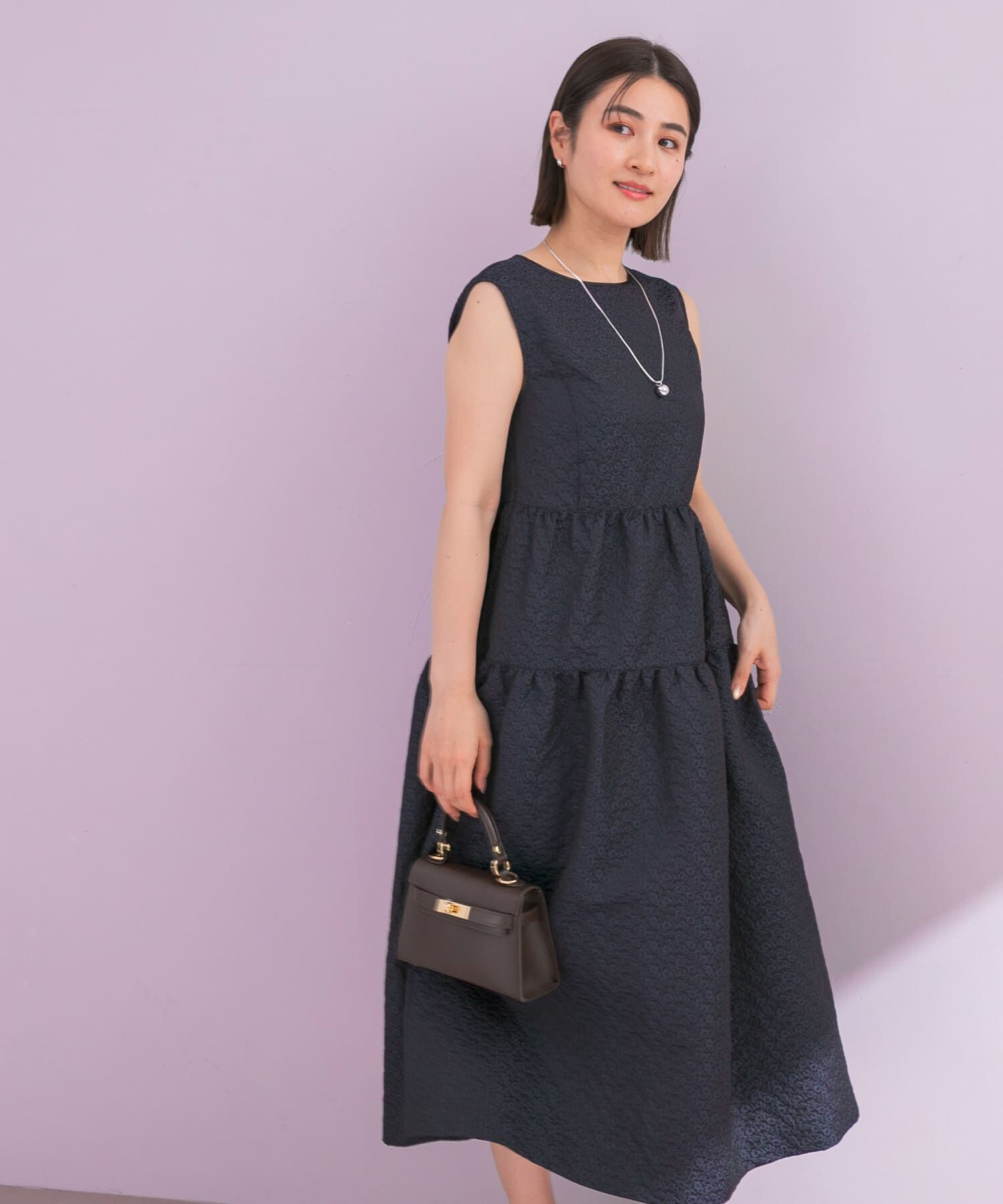 URBAN RESEARCH ROSSO「フラワージャガードフォルムワンピース」|ワンピース|