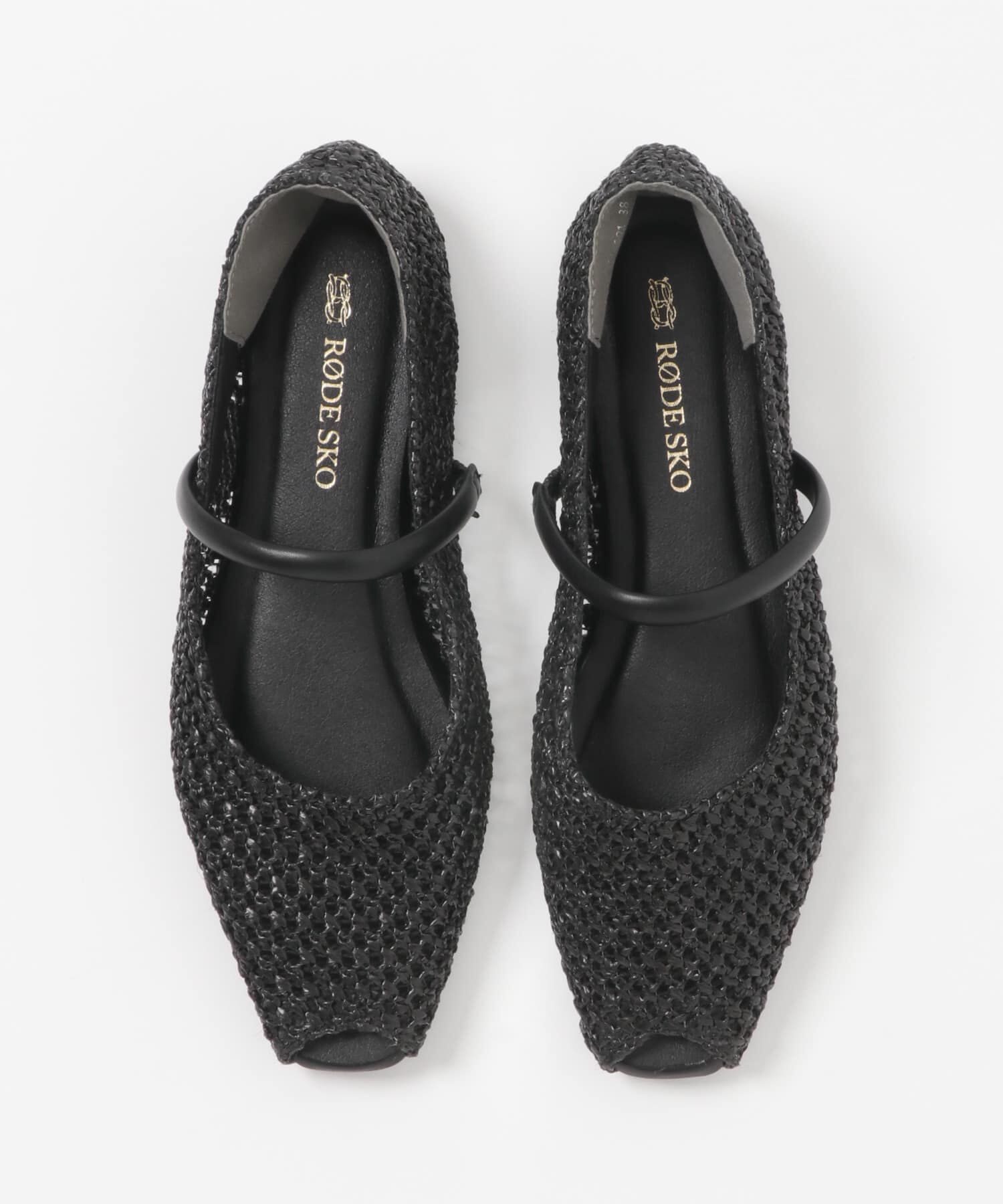 RODE SKO「ピープトゥベルトメッシュフラット」|その他|