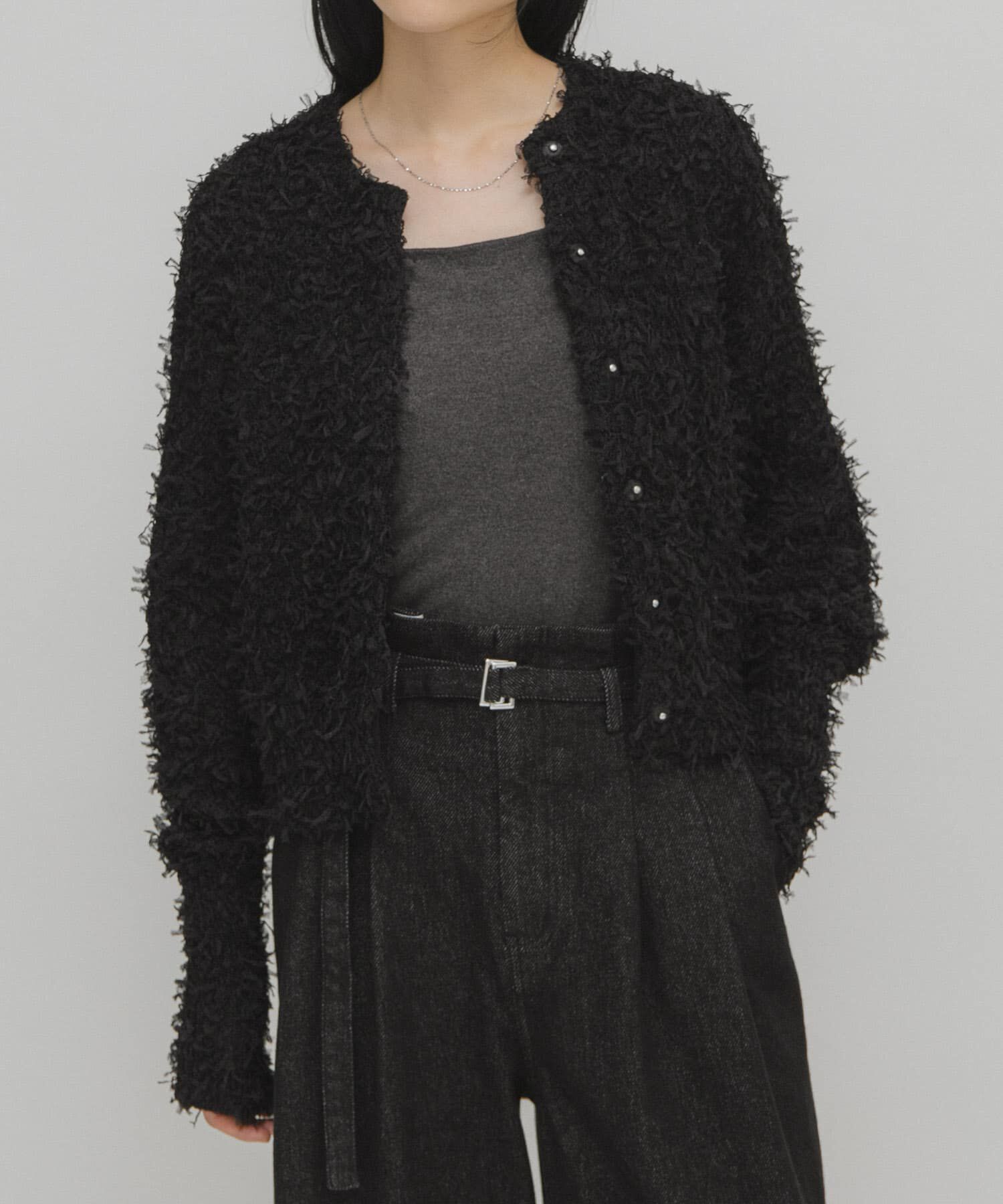  「チュールフリンジカーディガン」|ニット・セーター|