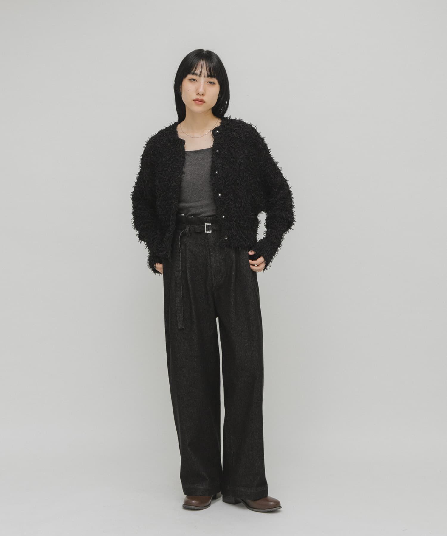  「チュールフリンジカーディガン」|ニット・セーター|