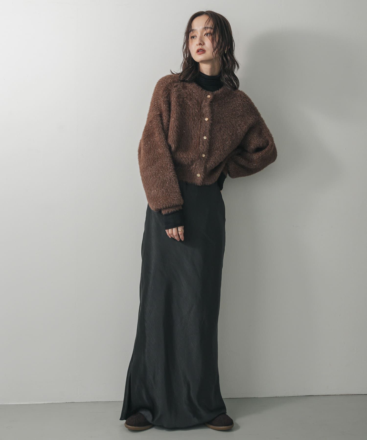 SENSE OF PLACE by URBAN RESEARCH「『一部WEB限定カラー』ラメシャギークロップドカーディガン」|カーディガン|