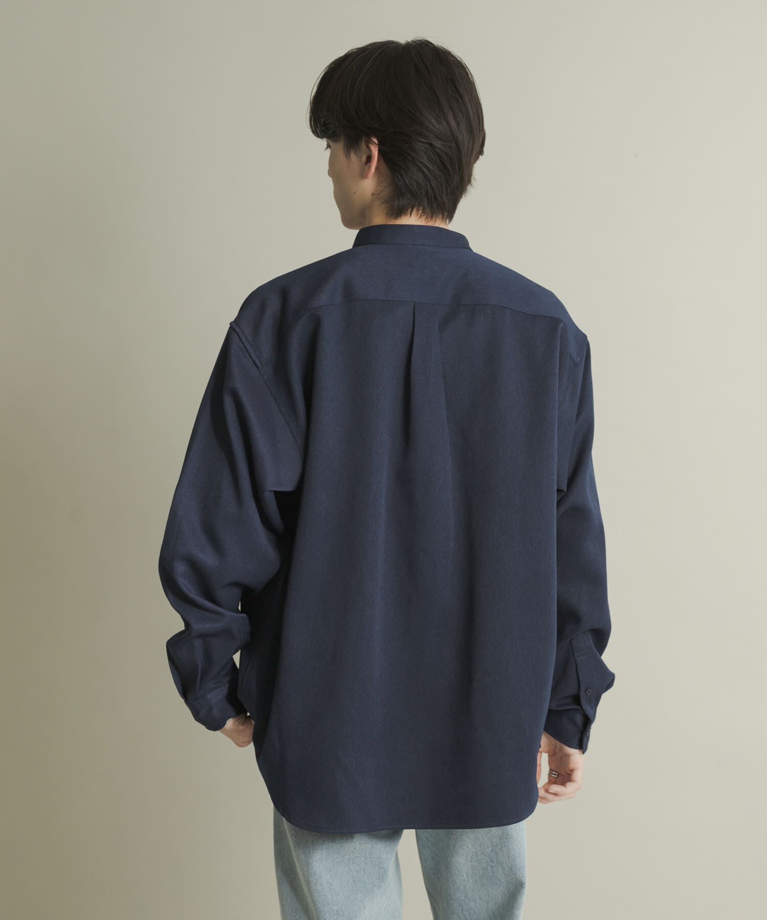 SENSE OF PLACE by URBAN RESEARCH「ウールライクバンドカラールーズシャツ」|シャツ・ブラウス|