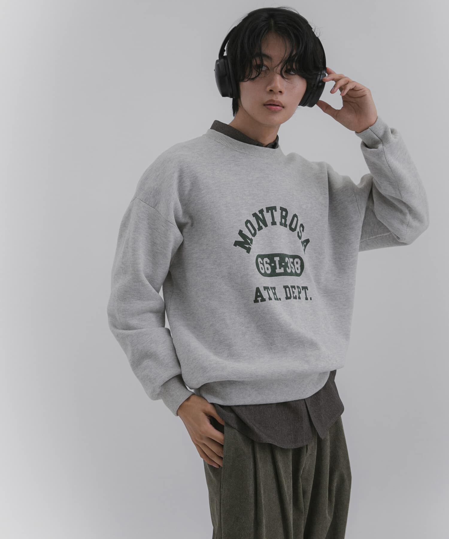 SENSE OF PLACE by URBAN RESEARCH「スウェットライクカレッジロゴニット」|ニット・セーター|