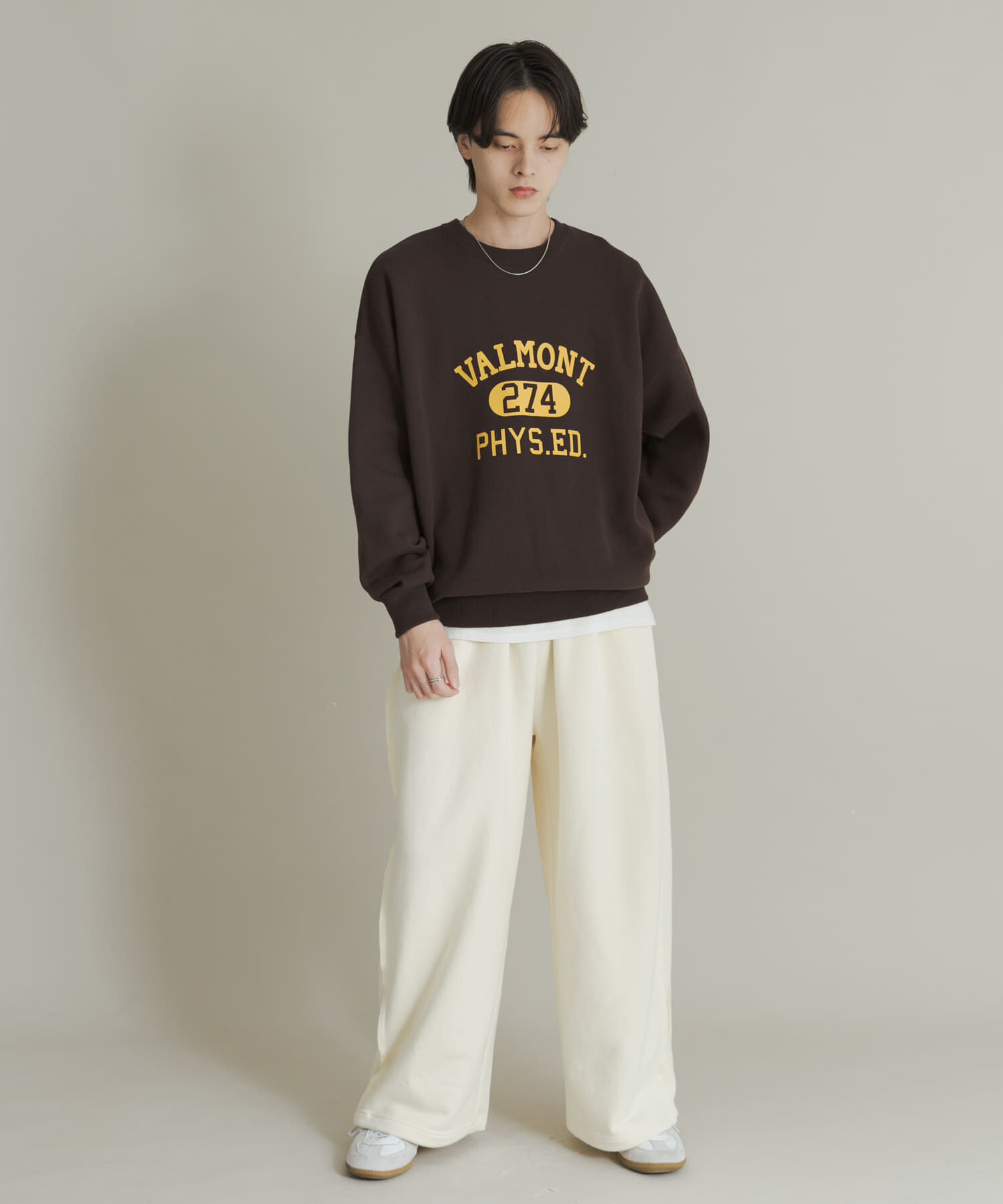 SENSE OF PLACE by URBAN RESEARCH「スウェットライクカレッジロゴニット」|ニット・セーター|