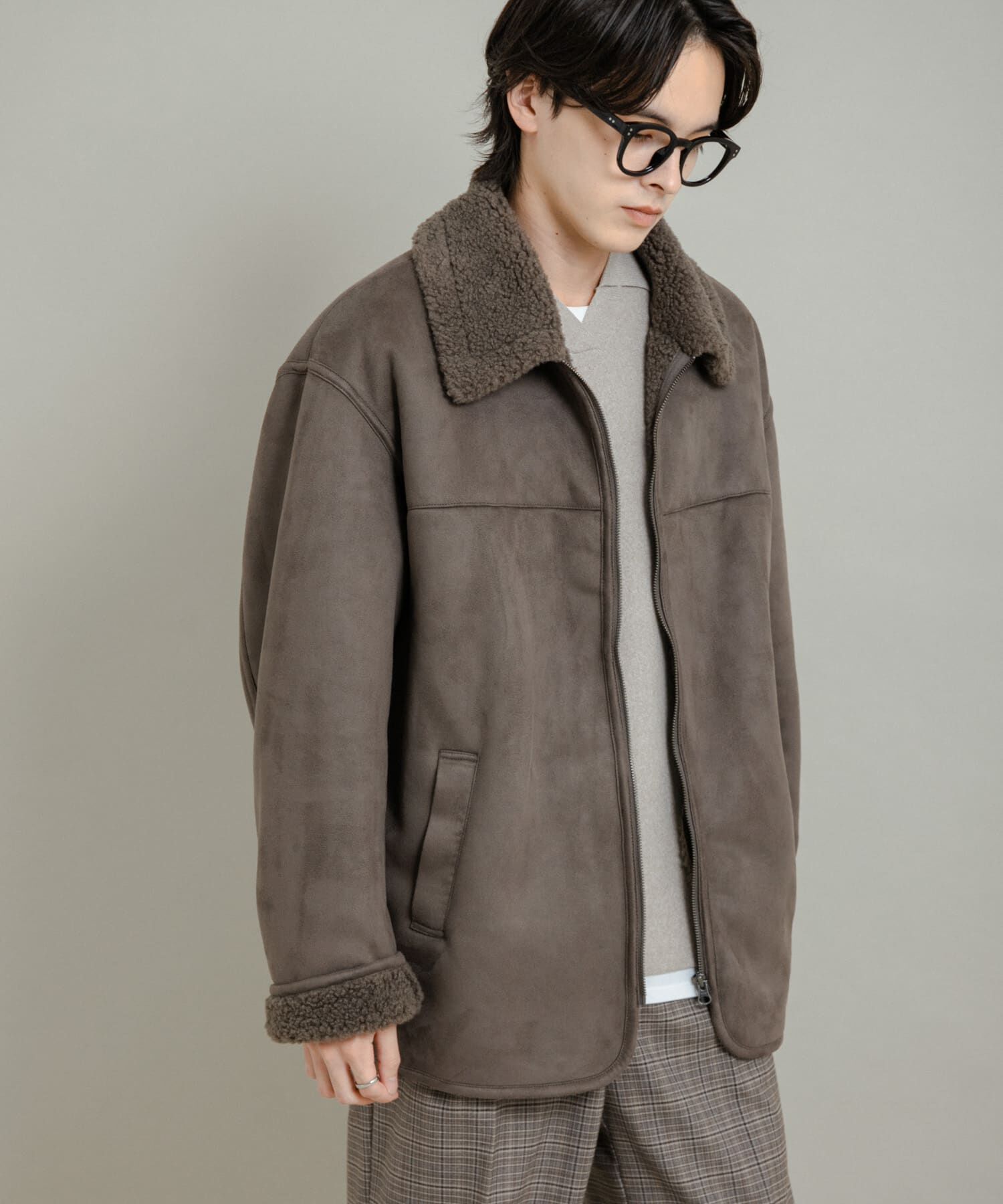 SENSE OF PLACE by URBAN RESEARCH「アソートボアブルゾン」|ブルゾン・スタジャン|