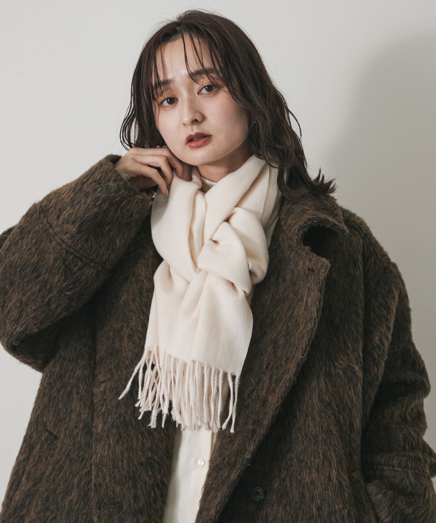 SENSE OF PLACE by URBAN RESEARCH「フリンジストール」|マフラー|