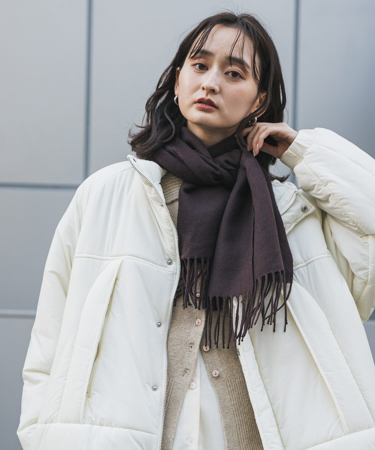 SENSE OF PLACE by URBAN RESEARCH「フリンジストール」|マフラー|