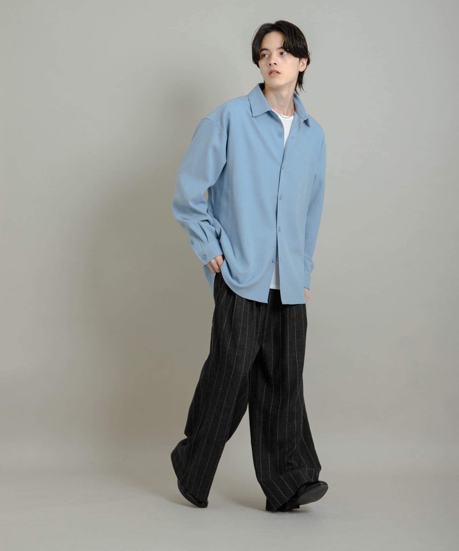 SENSE OF PLACE by URBAN RESEARCH「『UR TECH』ヘリンボーンレギュラーカラーシャツ」|シャツ・ブラウス|