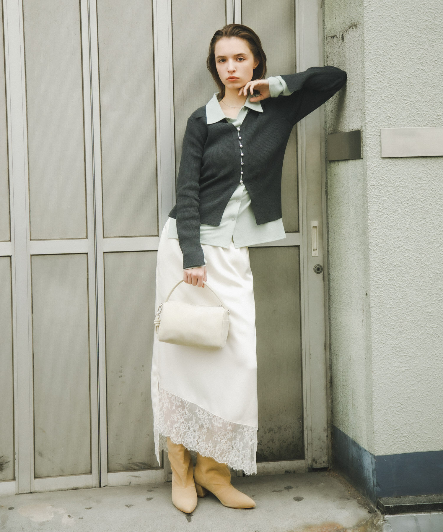 SENSE OF PLACE by URBAN RESEARCH「フロントドットカットシャツ」|シャツ・ブラウス|ミント