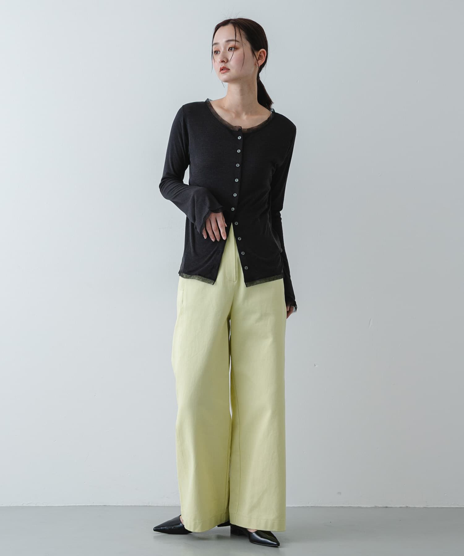 SENSE OF PLACE by URBAN RESEARCH「チュールシアーレイヤードカットカーディガン」|カーディガン|