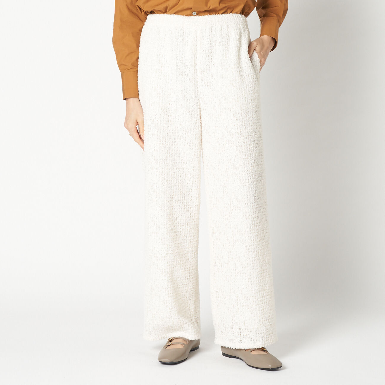 HELIOPOLE「HELIOPOLE FEATHER TULLE EASY PANTS」|チノ|