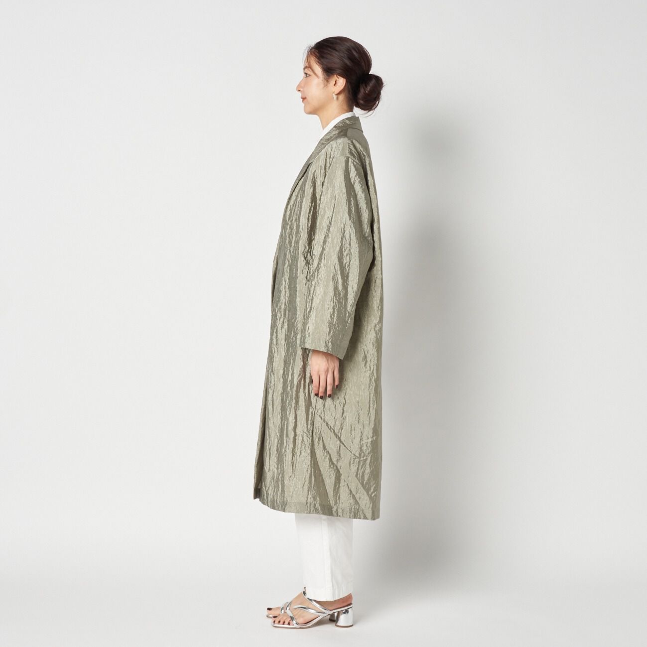 HELIOPOLE「HELIOPOLE SHINY SHEER LIGHT COAT」|トレンチコート|