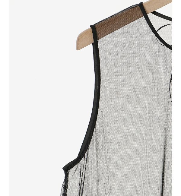 le.coeur blanc「《WEB限定アイテム》チュールワンピース＆タフタスリーブニットSET」|ワンピース|