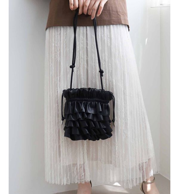 le.coeur blanc「PUフリルギャザーミニショルダー」|ショルダー・メッセンジャー|