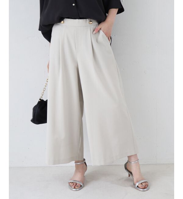 le.coeur blanc「リネンライクワイドクロップドパンツ」|その他|