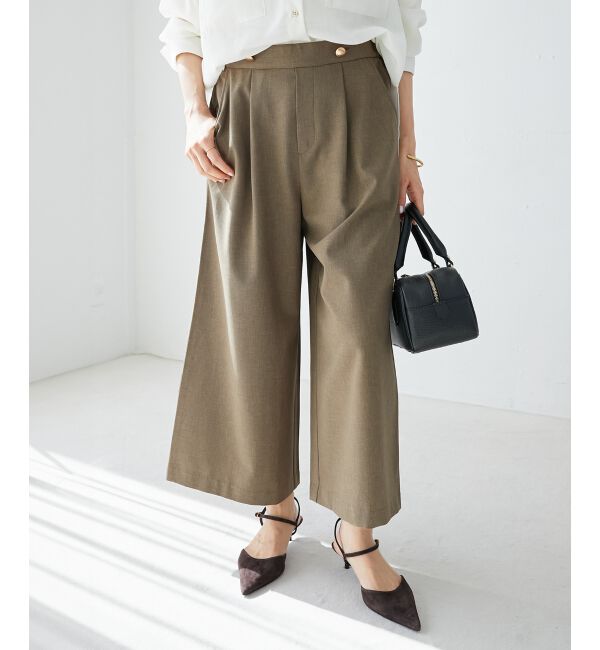 le.coeur blanc「リネンライクワイドクロップドパンツ」|その他|