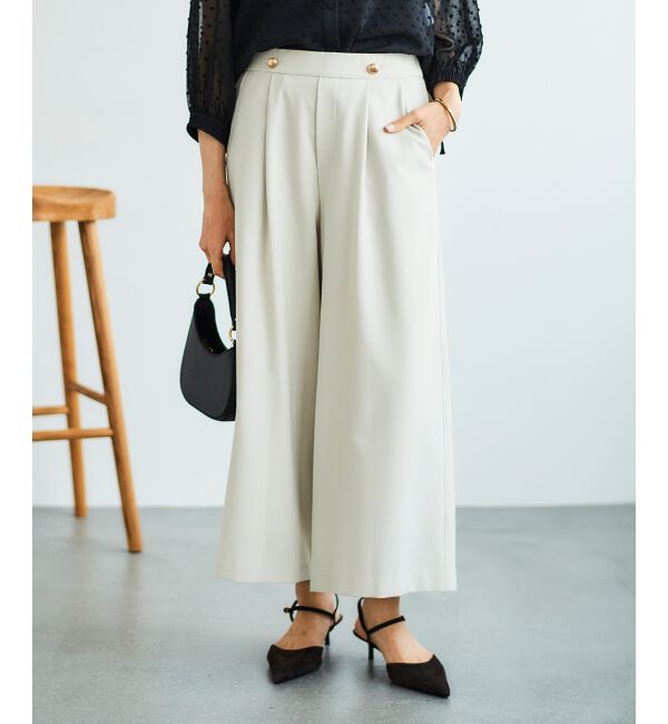 le.coeur blanc「リネンライクワイドクロップドパンツ」|その他|