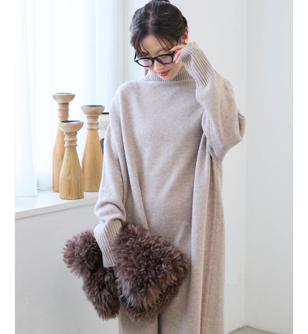  「ネックが選べるニットワンピース」|ワンピース|