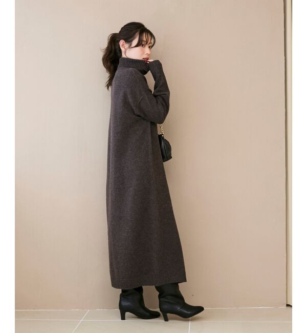  「ネックが選べるニットワンピース」|ワンピース|