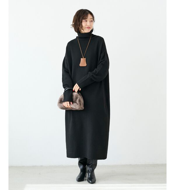  「ネックが選べるニットワンピース」|ワンピース|