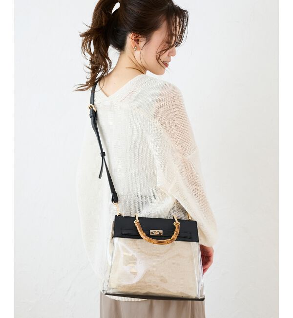  「バンブーハンドルクリアビニールバッグ」|その他|