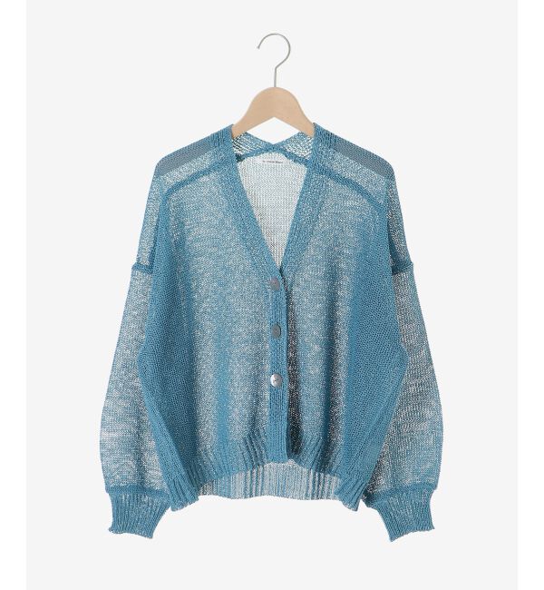  「ペーパーヤーンVネックカーディガン」|カーディガン|