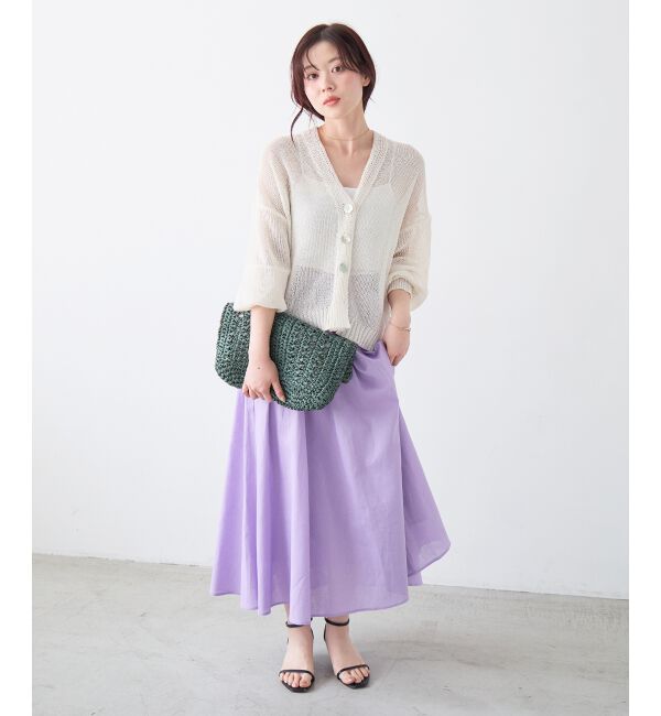  「ペーパーヤーンVネックカーディガン」|カーディガン|