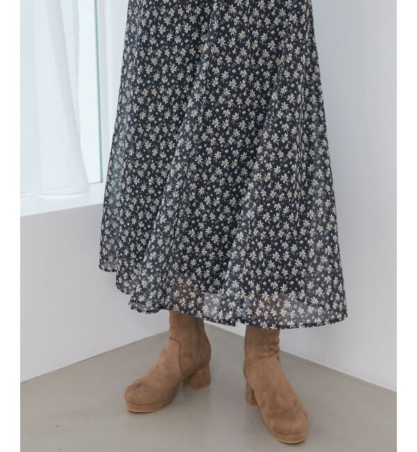  「フカフカヒールストレッチブーツ」|ショートブーツ|