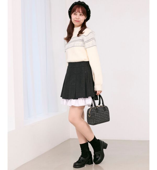  「ネコチャンジャカードトップス」|ニット・セーター|