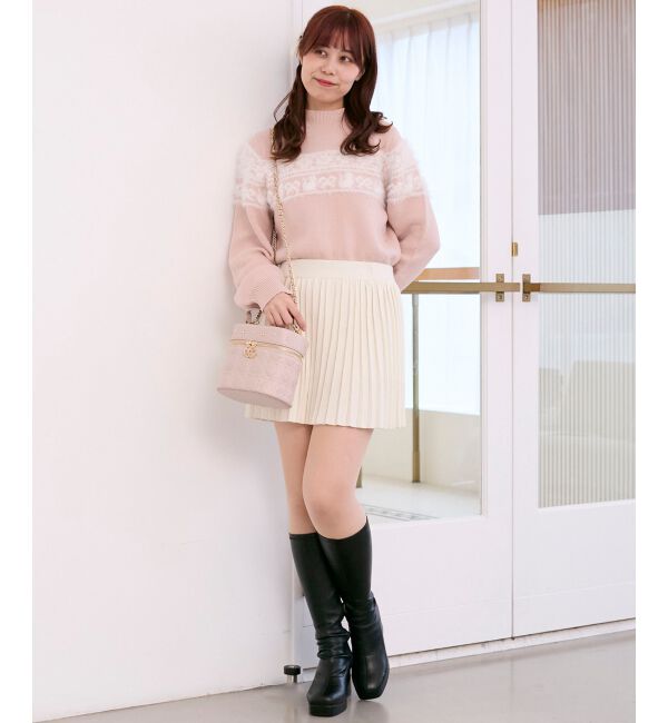  「ネコチャンジャカードトップス」|ニット・セーター|