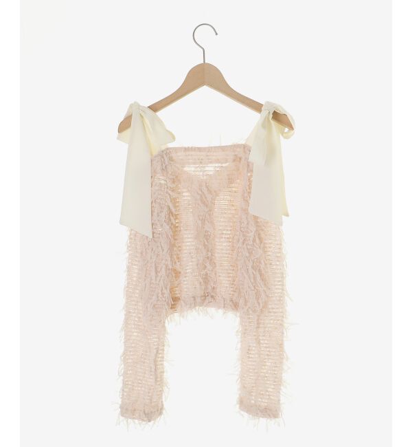  「チュールリボンカーディガン」|カーディガン|