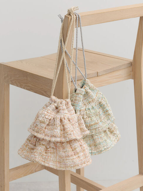 earth music&ecology「フリルツイード巾着バッグ」|その他|