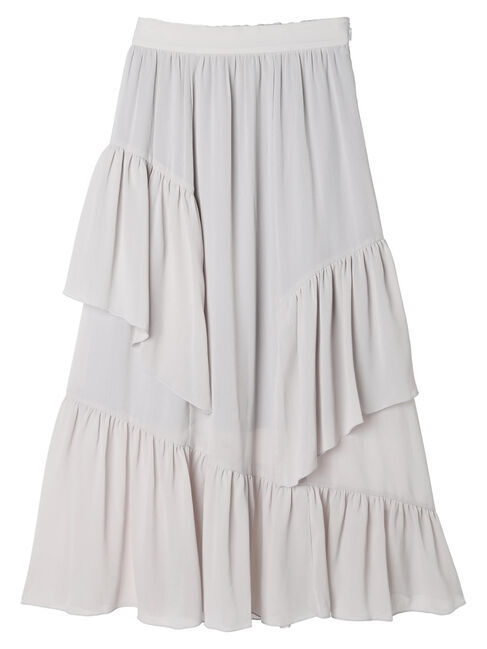 earth music&ecology「シアー楊柳アシメティアードスカート」|スカート|