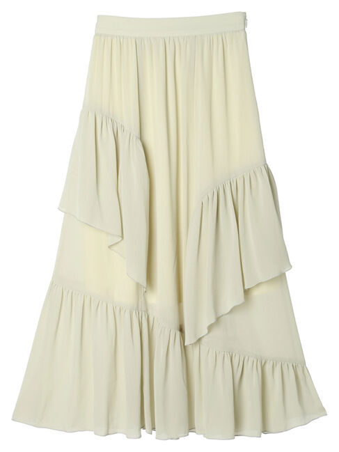 earth music&ecology「シアー楊柳アシメティアードスカート」|スカート|