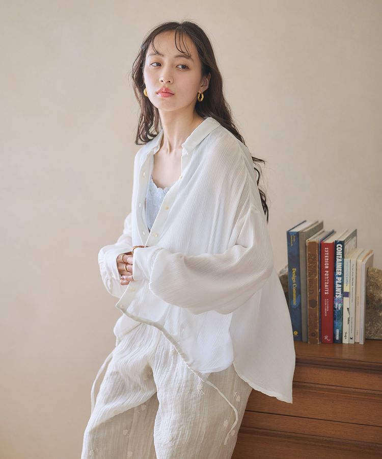 earth music&ecology「レーヨンクレープドロストシャツ」|シャツ・ブラウス|