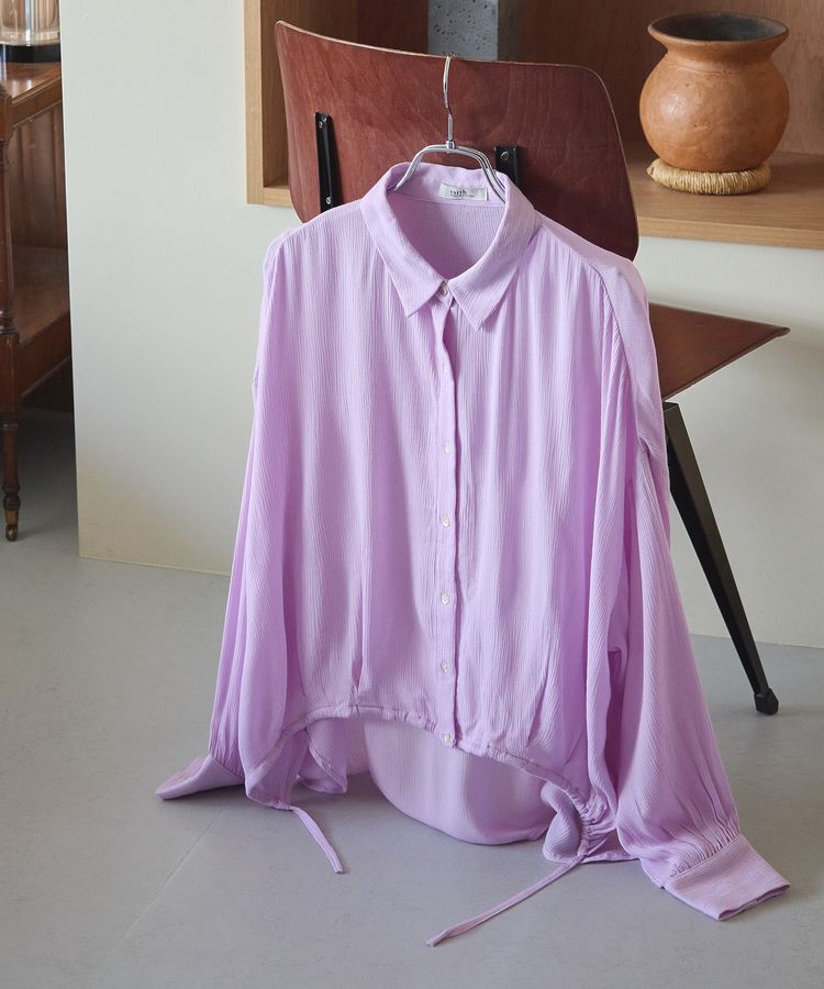 earth music&ecology「レーヨンクレープドロストシャツ」|シャツ・ブラウス|