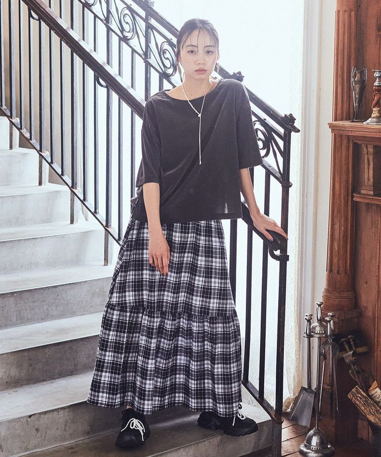 earth music&ecology「クリンクルスカート」|フレア|