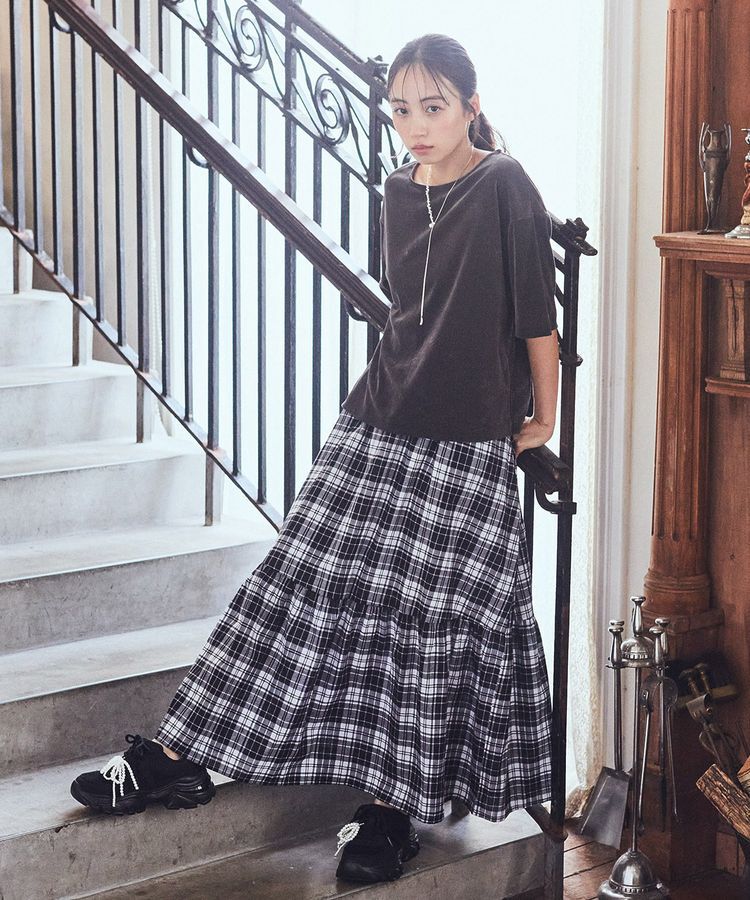 earth music&ecology「クリンクルスカート」|フレア|