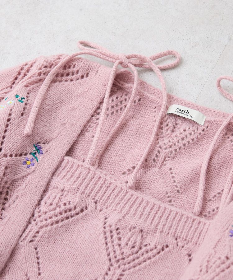 earth music&ecology「SET2点刺繍ビスチェ＋カーディガン」|カーディガン|