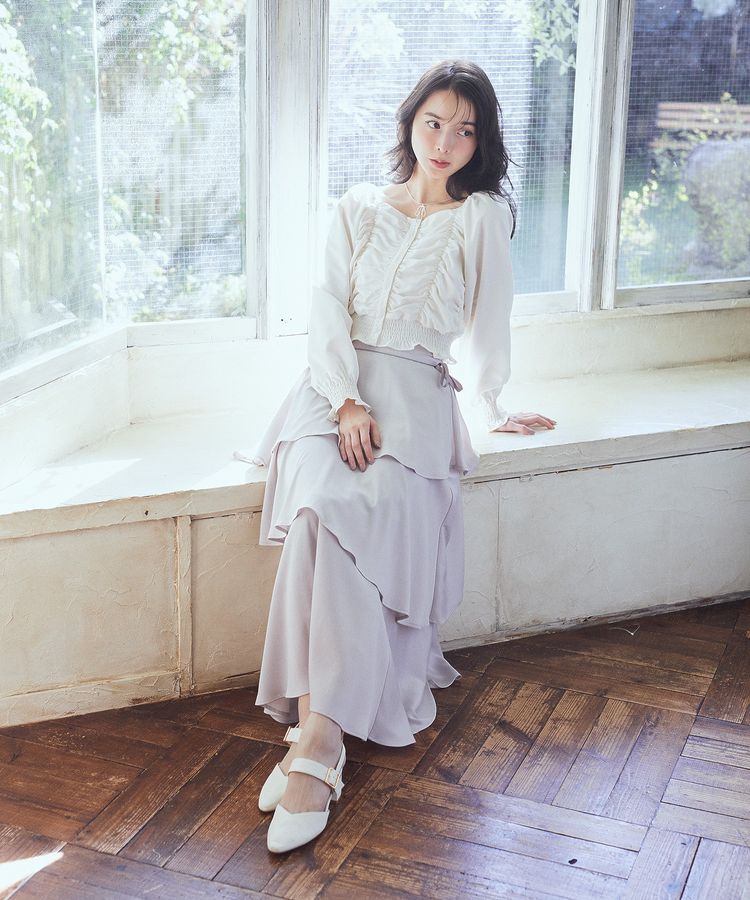 earth music&ecology「ピーチシャーリングブラウス」|シャツ・ブラウス|