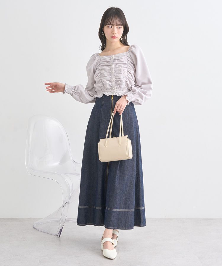 earth music&ecology「ピーチシャーリングブラウス」|シャツ・ブラウス|