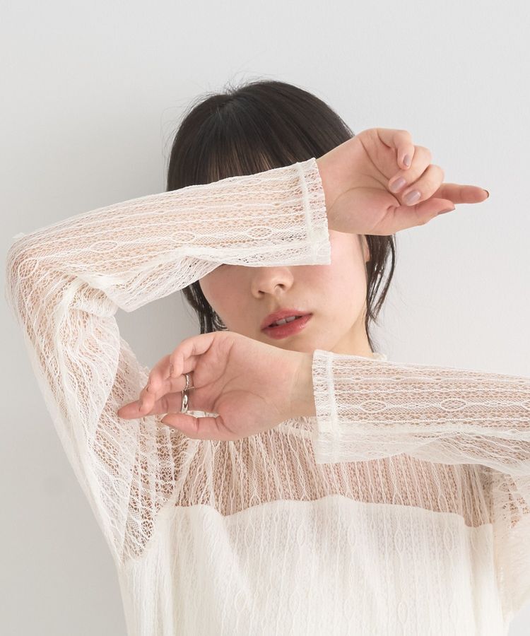 earth music&ecology「レースドッキングプルオーバー」|Tシャツ・カットソー|