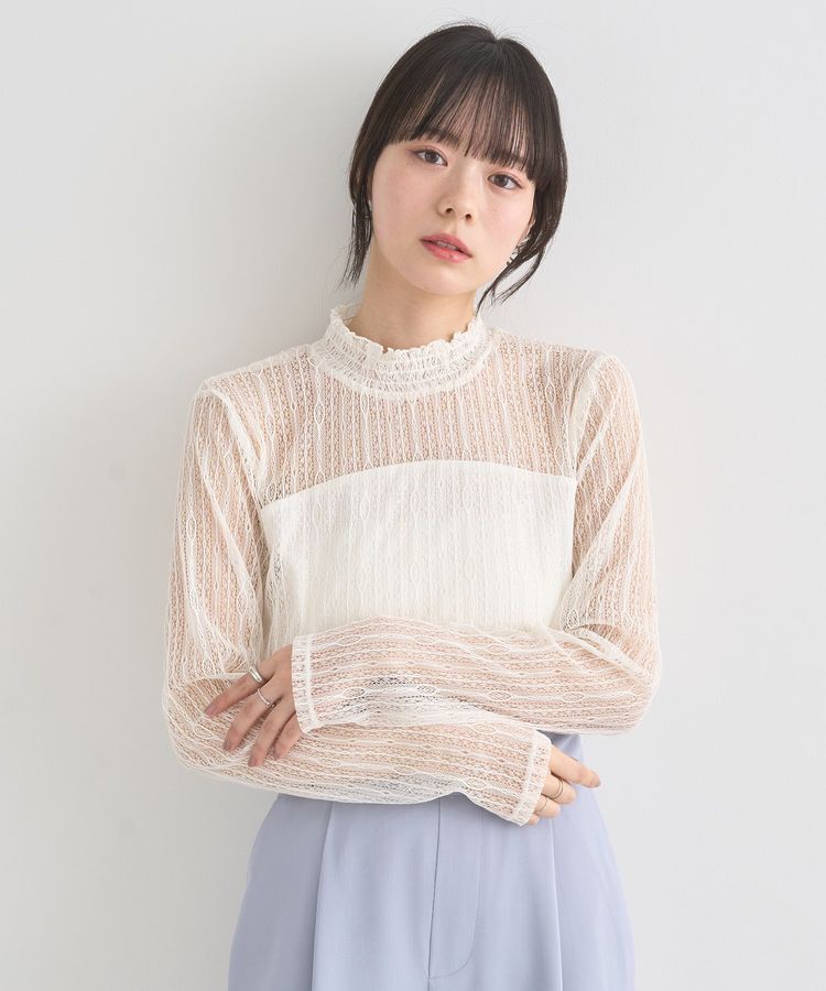 earth music&ecology「レースドッキングプルオーバー」|Tシャツ・カットソー|