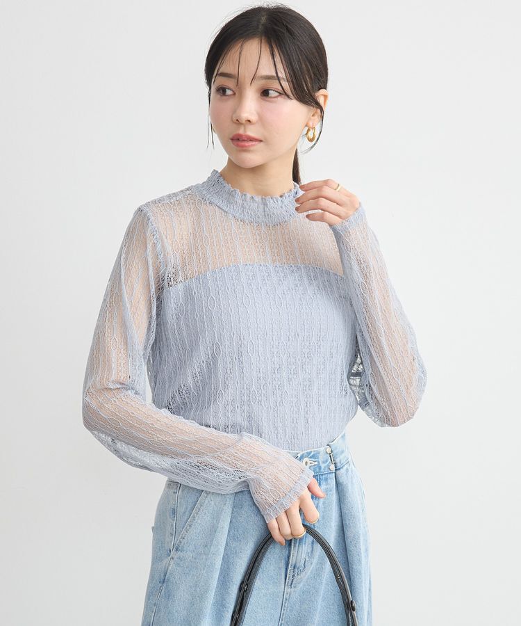 earth music&ecology「レースドッキングプルオーバー」|Tシャツ・カットソー|