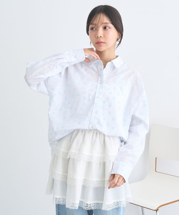 earth music&ecology「フラワーラバープリントシャツ」|シャツ・ブラウス|